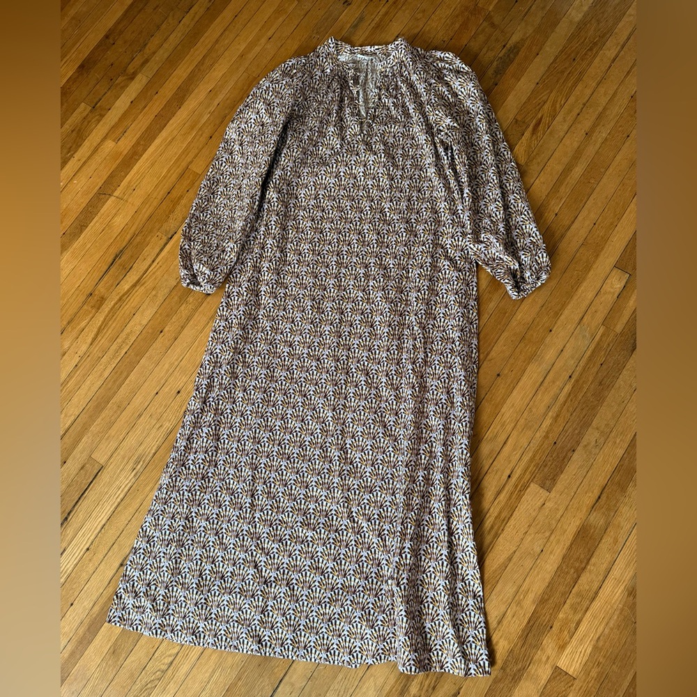 Maxi Floral Peasant Dress in Pink - Picture 3 of 8